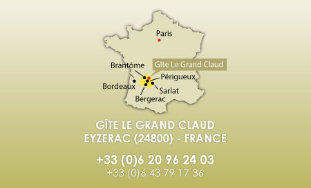 Coordonnees du gite le Grand Claud en Dordogne